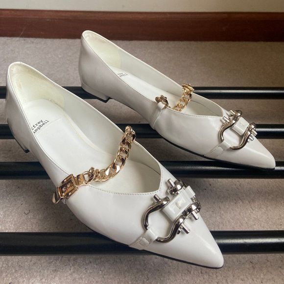 JEFFREY CAMPBELL Women Lavinia Leather Point Toe Flats - NEW NWOB - Picture 7 of 8